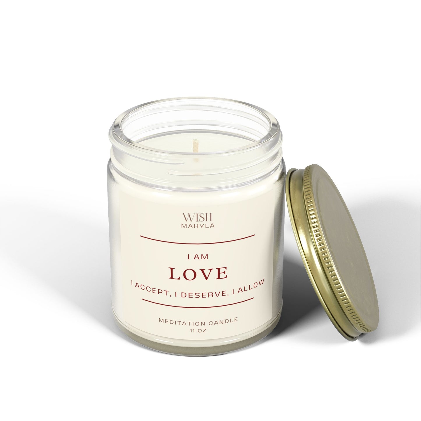 Love Meditation Scented Candles – Hand-Poured in the USA | Coconut Apricot Wax | Long-Lasting Fragrance & Calm