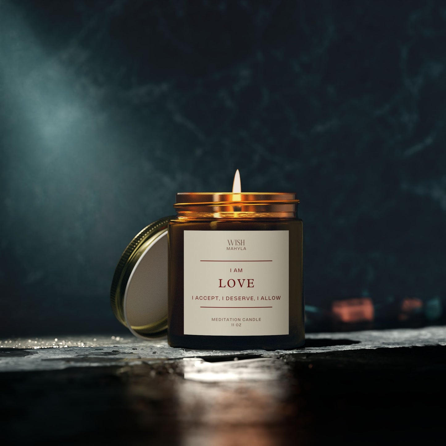 Love Meditation Scented Candles – Hand-Poured in the USA | Coconut Apricot Wax | Long-Lasting Fragrance & Calm