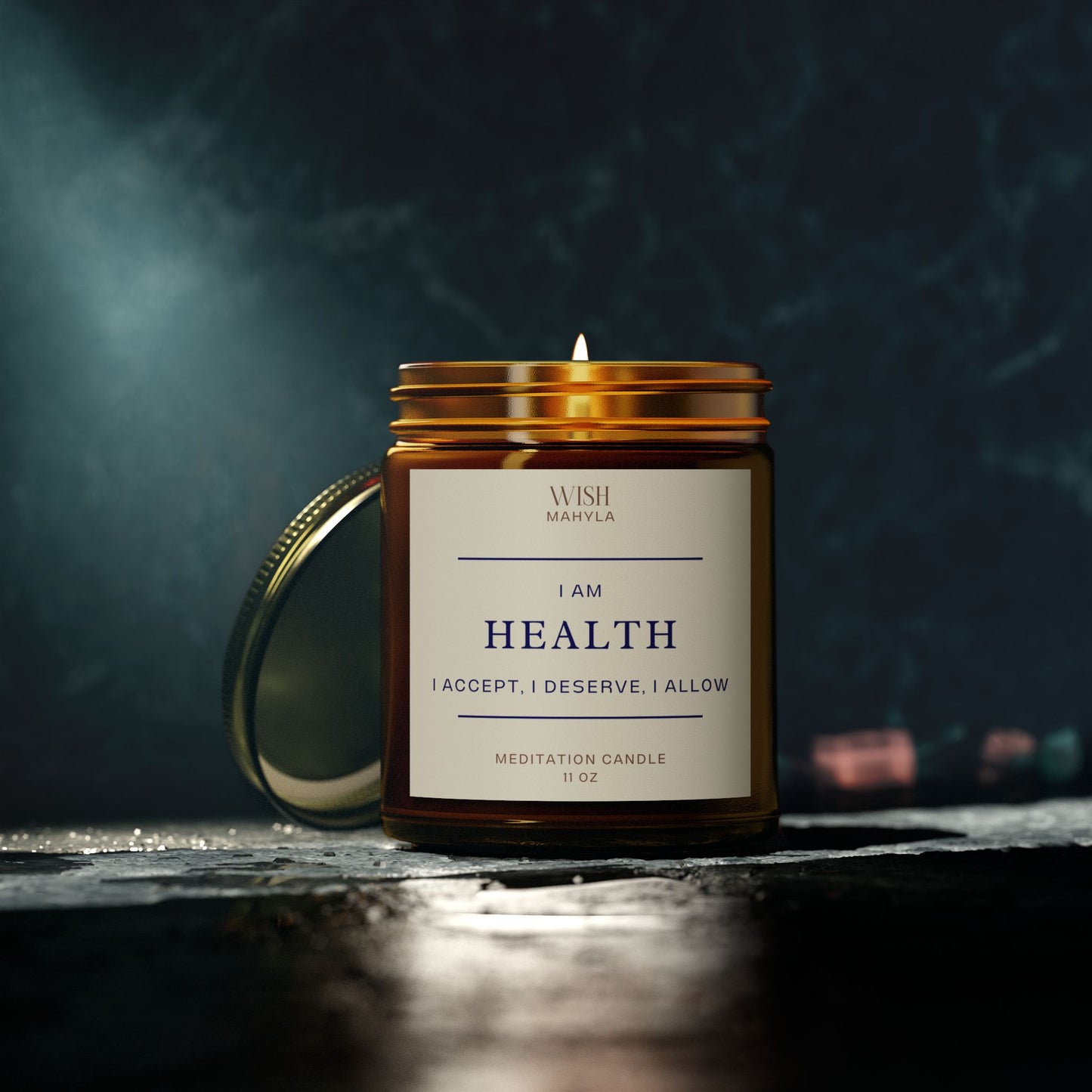 HEALTH Meditation Scented Candles – Hand-Poured in the USA | Coconut Apricot Wax | Long-Lasting Fragrance & Calm