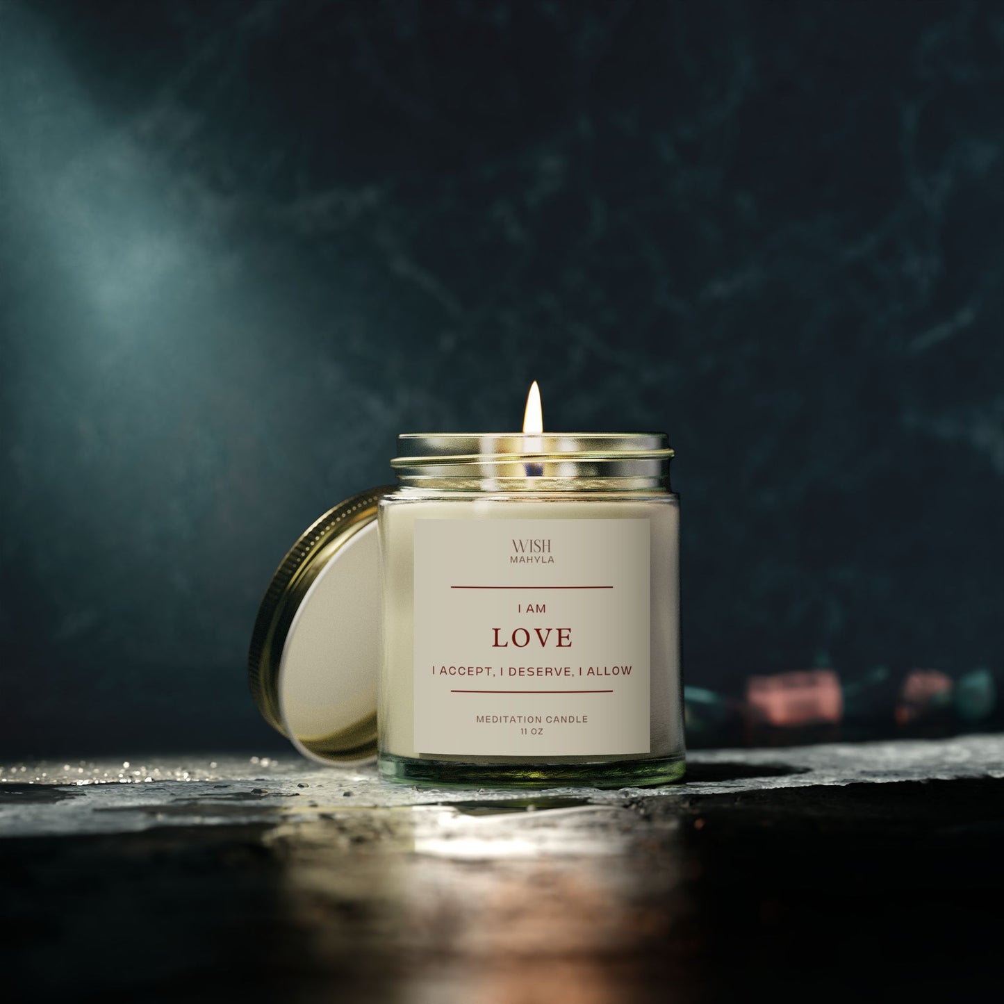 Love Meditation Scented Candles – Hand-Poured in the USA | Coconut Apricot Wax | Long-Lasting Fragrance & Calm