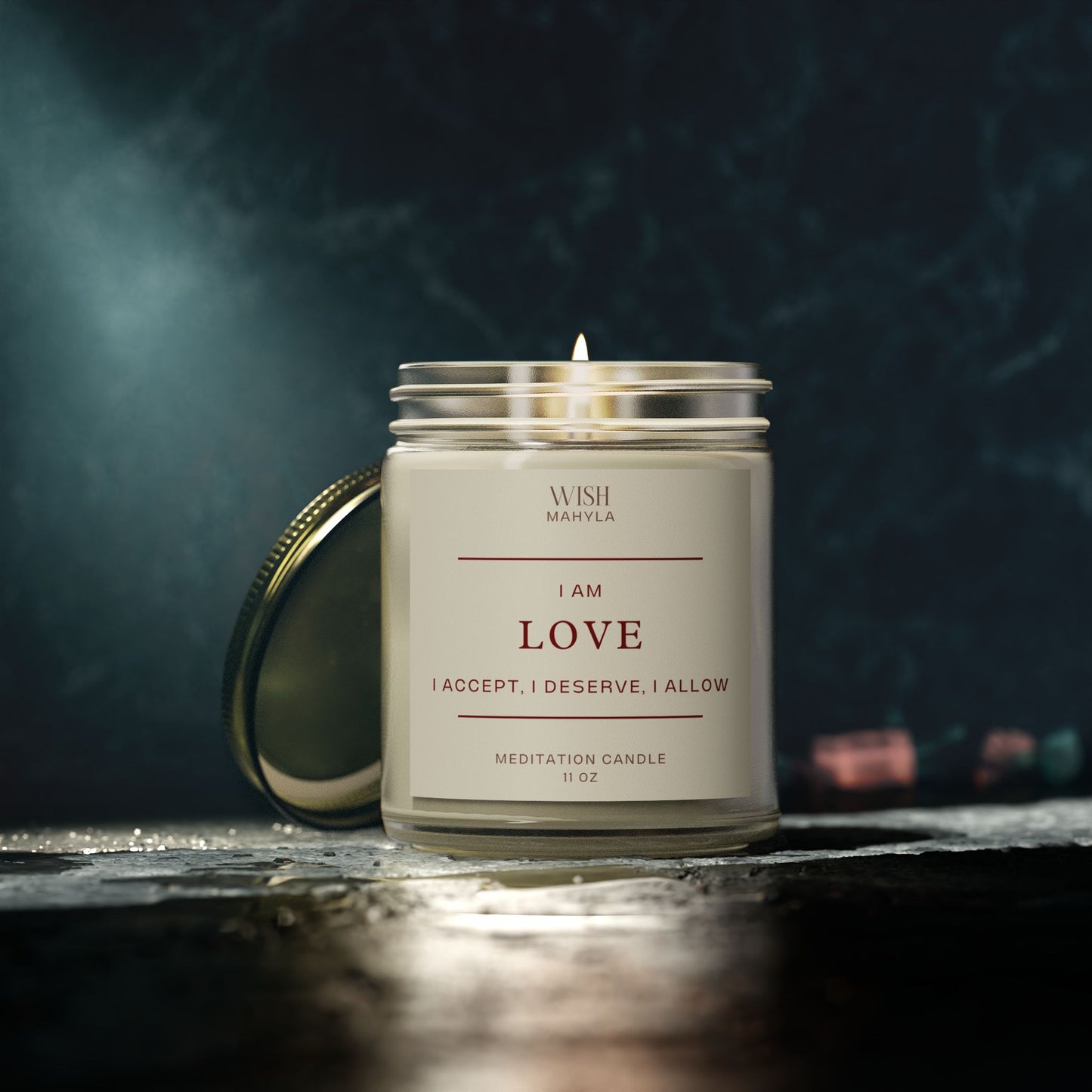 Love Meditation Scented Candles – Hand-Poured in the USA | Coconut Apricot Wax | Long-Lasting Fragrance & Calm