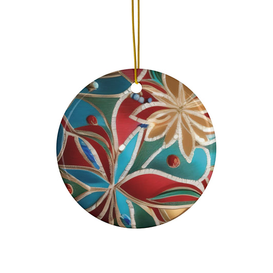 Boho 3 Decor Christmas Tree Ornament – Custom Ceramic Keepsake