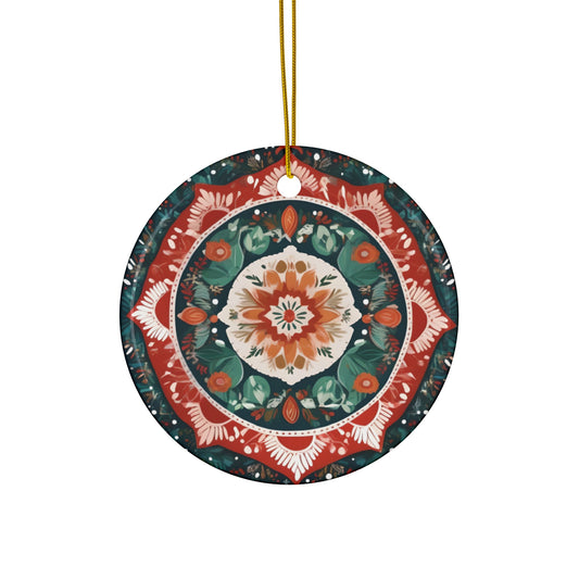 Boho 2 Decor Christmas Tree Ornament – Custom Ceramic Keepsake