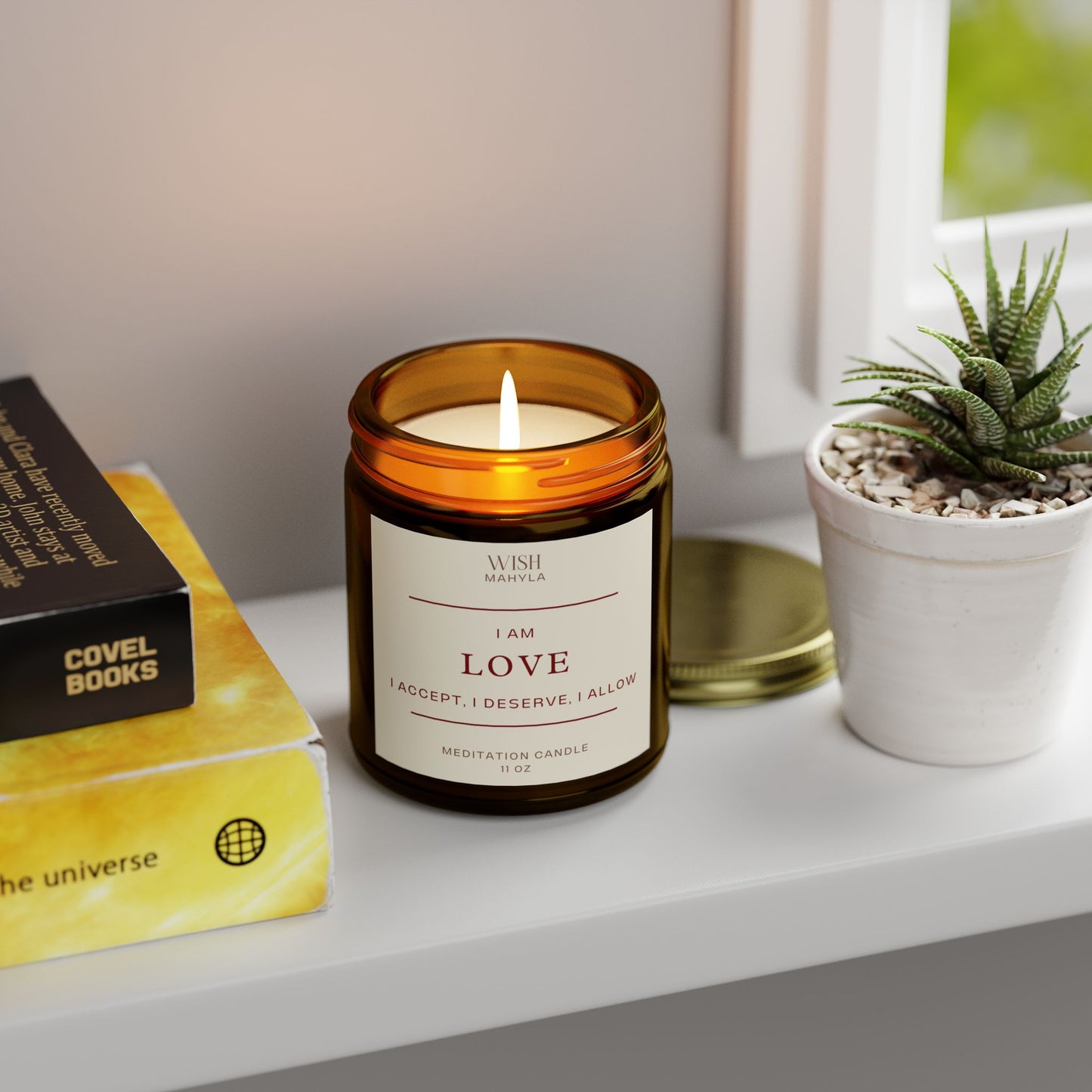 Love Meditation Scented Candles – Hand-Poured in the USA | Coconut Apricot Wax | Long-Lasting Fragrance & Calm