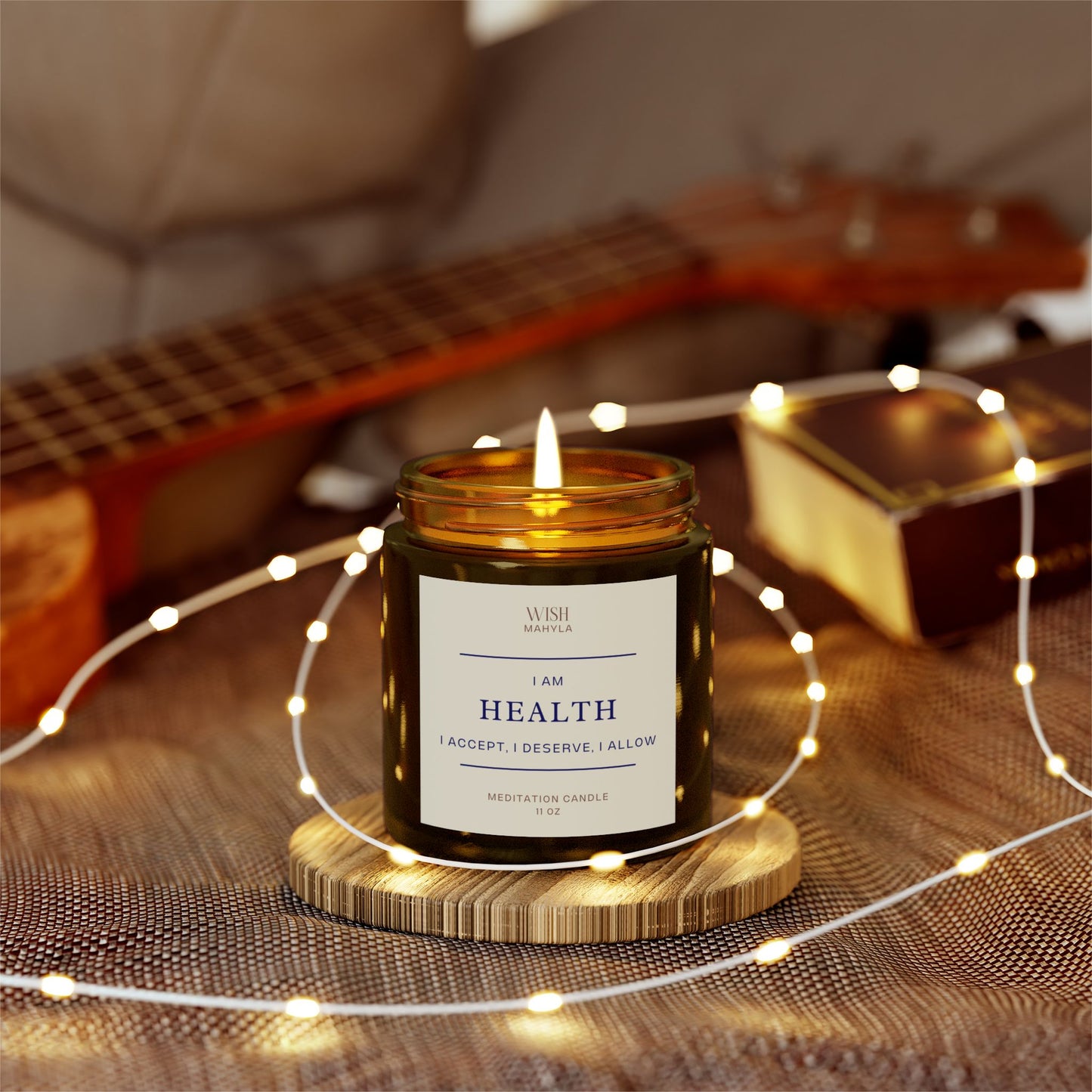 HEALTH Meditation Scented Candles – Hand-Poured in the USA | Coconut Apricot Wax | Long-Lasting Fragrance & Calm