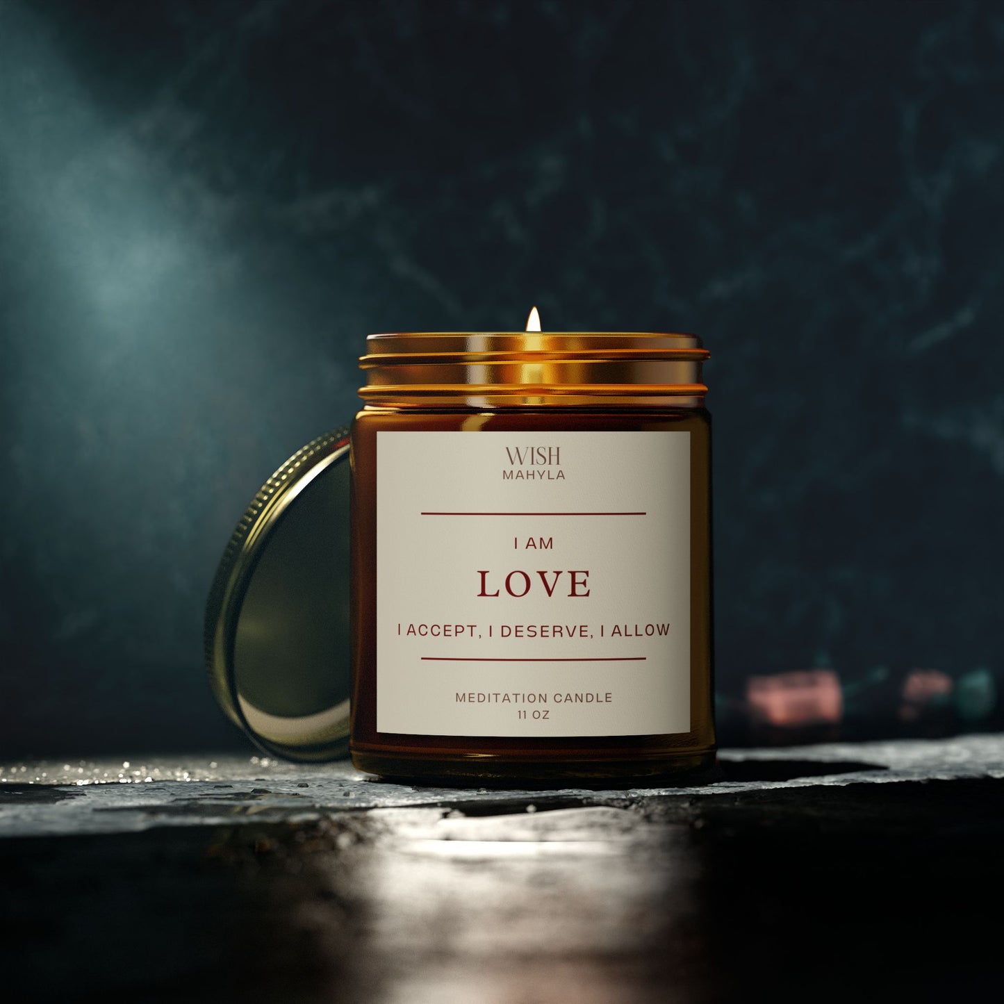 Love Meditation Scented Candles – Hand-Poured in the USA | Coconut Apricot Wax | Long-Lasting Fragrance & Calm