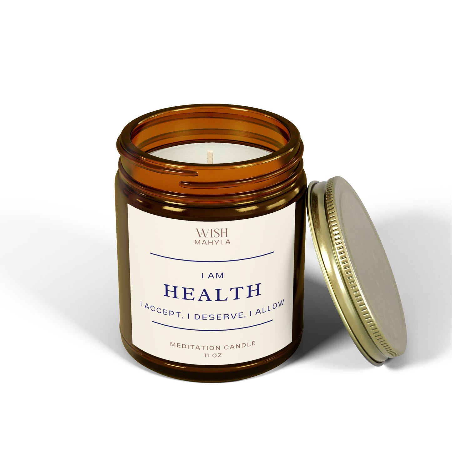 HEALTH Meditation Scented Candles – Hand-Poured in the USA | Coconut Apricot Wax | Long-Lasting Fragrance & Calm