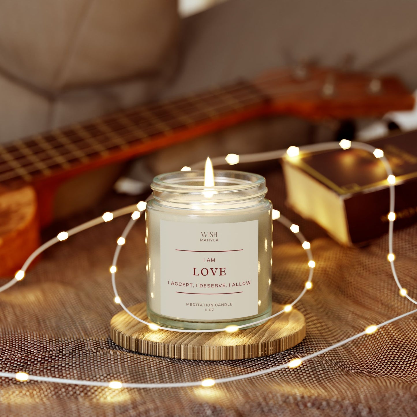 Love Meditation Scented Candles – Hand-Poured in the USA | Coconut Apricot Wax | Long-Lasting Fragrance & Calm