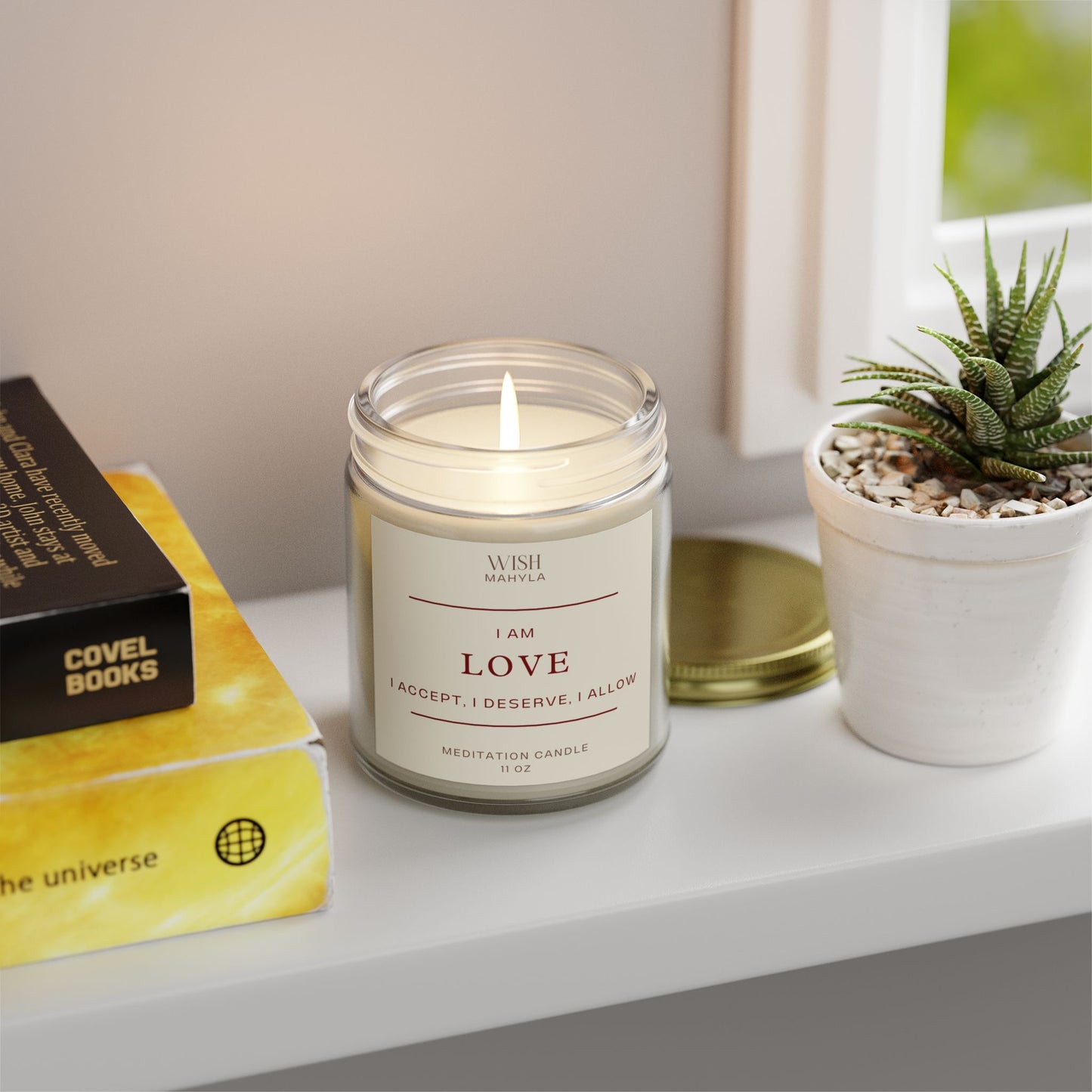 Love Meditation Scented Candles – Hand-Poured in the USA | Coconut Apricot Wax | Long-Lasting Fragrance & Calm