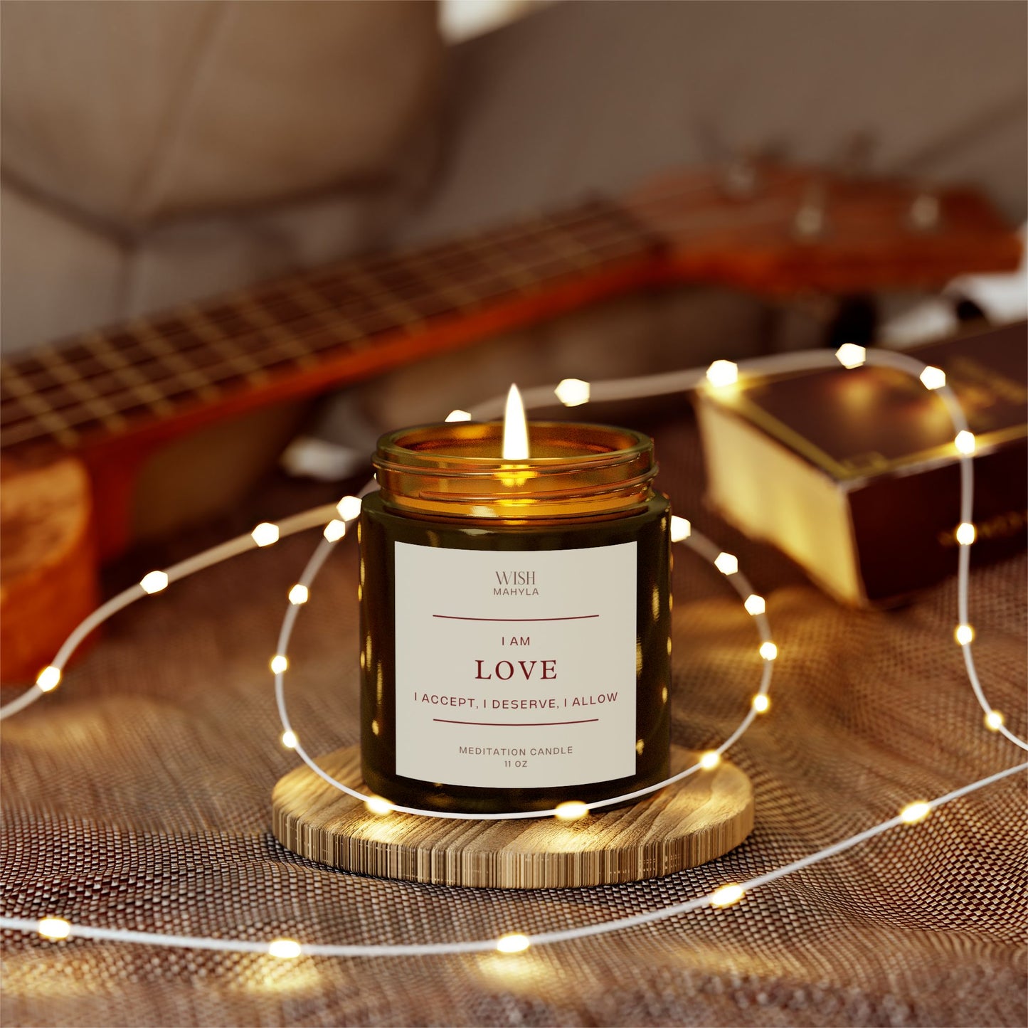 Love Meditation Scented Candles – Hand-Poured in the USA | Coconut Apricot Wax | Long-Lasting Fragrance & Calm